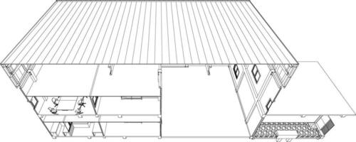 3d Illustration von industriell Gebäude vektor