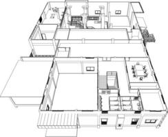 3d Illustration von industriell Gebäude vektor