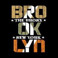 Neu York Stadt ,brooklyn, Tee Grafik Typografie zum drucken t Hemd Illustration Vektor Kunst