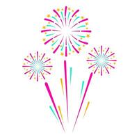 Feuerwerk glücklich Neu Jahre Element Vektor . Feuerwerk festlich Feier .