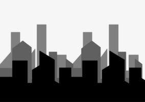 Stadt Gebäude Silhouette Hintergrund . Stadtbild und Horizont Silhouette Element Hintergrund . vektor