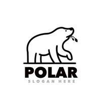 polär linje konst symbol logotyp vektor