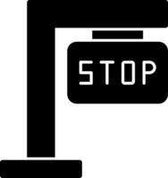 Stop-Schild-Vektor-Icon-Design vektor