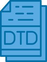 dtd fil formatera vektor ikon design