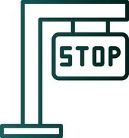 Stop-Schild-Vektor-Icon-Design vektor