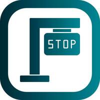 Stop-Schild-Vektor-Icon-Design vektor