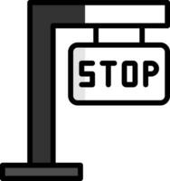 Stop-Schild-Vektor-Icon-Design vektor