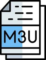 m3u Datei Format Vektor Symbol Design