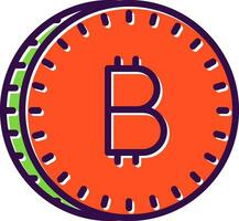 Bitcoin-Vektor-Icon-Design vektor