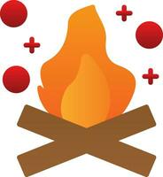 Lagerfeuer-Vektor-Icon-Design vektor