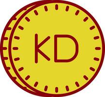 kuwaiti dinar vektor ikon design