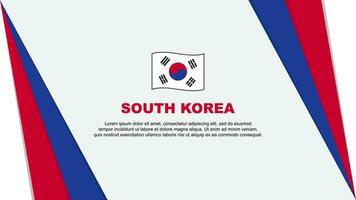 Süd Korea Flagge abstrakt Hintergrund Design Vorlage. Süd Korea Unabhängigkeit Tag Banner Karikatur Vektor Illustration. Süd Korea Flagge