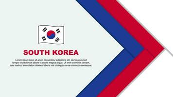 Süd Korea Flagge abstrakt Hintergrund Design Vorlage. Süd Korea Unabhängigkeit Tag Banner Karikatur Vektor Illustration. Süd Korea Karikatur