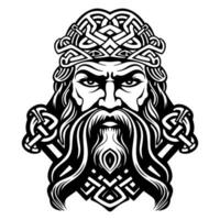 viking man i celtic Knut stil vektor