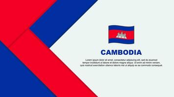 cambodia flagga abstrakt bakgrund design mall. cambodia oberoende dag baner tecknad serie vektor illustration. cambodia illustration
