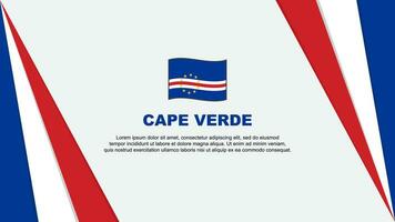 cape verde flagga abstrakt bakgrund design mall. cape verde oberoende dag baner tecknad serie vektor illustration. cape verde flagga