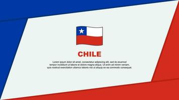 Chile Flagge abstrakt Hintergrund Design Vorlage. Chile Unabhängigkeit Tag Banner Karikatur Vektor Illustration. Chile Banner