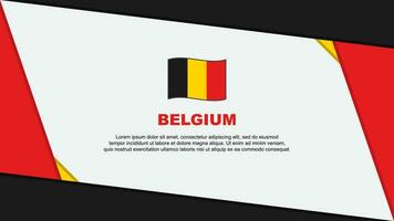 Belgien Flagge abstrakt Hintergrund Design Vorlage. Belgien Unabhängigkeit Tag Banner Karikatur Vektor Illustration. Belgien Unabhängigkeit Tag