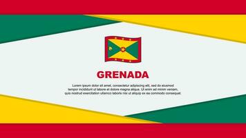 grenada flagga abstrakt bakgrund design mall. grenada oberoende dag baner tecknad serie vektor illustration. grenada vektor