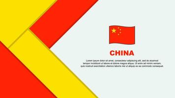 China Flagge abstrakt Hintergrund Design Vorlage. China Unabhängigkeit Tag Banner Karikatur Vektor Illustration. China Illustration