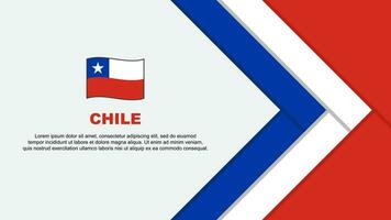 Chile Flagge abstrakt Hintergrund Design Vorlage. Chile Unabhängigkeit Tag Banner Karikatur Vektor Illustration. Chile Karikatur