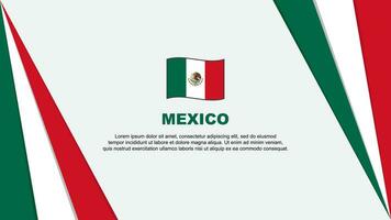 Mexiko Flagge abstrakt Hintergrund Design Vorlage. Mexiko Unabhängigkeit Tag Banner Karikatur Vektor Illustration. Mexiko Flagge