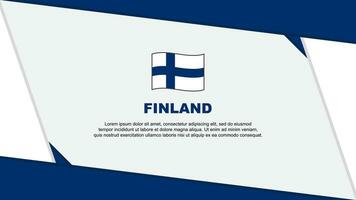 Finnland Flagge abstrakt Hintergrund Design Vorlage. Finnland Unabhängigkeit Tag Banner Karikatur Vektor Illustration. Finnland Unabhängigkeit Tag