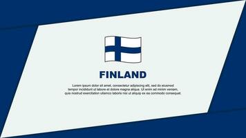 Finnland Flagge abstrakt Hintergrund Design Vorlage. Finnland Unabhängigkeit Tag Banner Karikatur Vektor Illustration. Finnland Banner