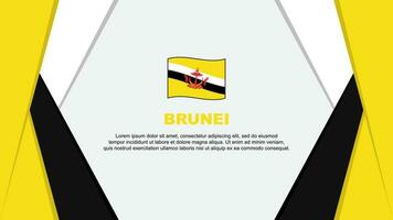 brunei flagga abstrakt bakgrund design mall. brunei oberoende dag baner tecknad serie vektor illustration. brunei design