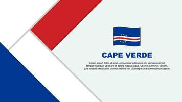 cape verde flagga abstrakt bakgrund design mall. cape verde oberoende dag baner tecknad serie vektor illustration. cape verde illustration