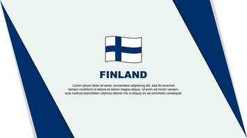 Finnland Flagge abstrakt Hintergrund Design Vorlage. Finnland Unabhängigkeit Tag Banner Karikatur Vektor Illustration. Finnland Flagge