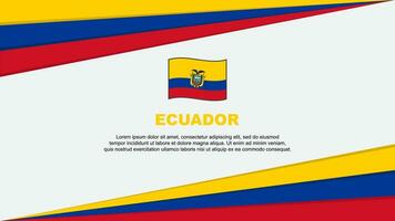 Ecuador Flagge abstrakt Hintergrund Design Vorlage. Ecuador Unabhängigkeit Tag Banner Karikatur Vektor Illustration. Ecuador Design