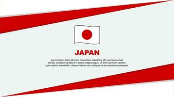 Japan Flagge abstrakt Hintergrund Design Vorlage. Japan Unabhängigkeit Tag Banner Karikatur Vektor Illustration. Japan Design