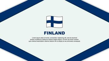 Finnland Flagge abstrakt Hintergrund Design Vorlage. Finnland Unabhängigkeit Tag Banner Karikatur Vektor Illustration. Finnland Vorlage