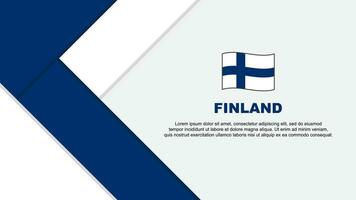 Finnland Flagge abstrakt Hintergrund Design Vorlage. Finnland Unabhängigkeit Tag Banner Karikatur Vektor Illustration. Finnland Illustration