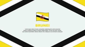 brunei Flagge abstrakt Hintergrund Design Vorlage. brunei Unabhängigkeit Tag Banner Karikatur Vektor Illustration. brunei Illustration
