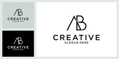 ab oder ba Initiale Brief Logo Design Vektor