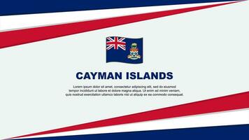 Cayman Inseln Flagge abstrakt Hintergrund Design Vorlage. Cayman Inseln Unabhängigkeit Tag Banner Karikatur Vektor Illustration. Cayman Inseln Design