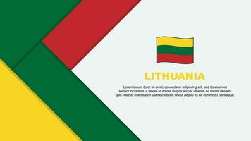Litauen Flagge abstrakt Hintergrund Design Vorlage. Litauen Unabhängigkeit Tag Banner Karikatur Vektor Illustration. Litauen