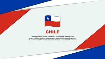 Chile Flagge abstrakt Hintergrund Design Vorlage. Chile Unabhängigkeit Tag Banner Karikatur Vektor Illustration. Chile