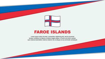 Färöer Inseln Flagge abstrakt Hintergrund Design Vorlage. Färöer Inseln Unabhängigkeit Tag Banner Karikatur Vektor Illustration. Färöer Inseln Design