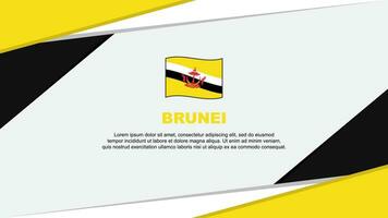 brunei Flagge abstrakt Hintergrund Design Vorlage. brunei Unabhängigkeit Tag Banner Karikatur Vektor Illustration. brunei Hintergrund