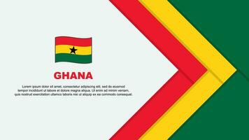 Ghana Flagge abstrakt Hintergrund Design Vorlage. Ghana Unabhängigkeit Tag Banner Karikatur Vektor Illustration. Ghana Vorlage