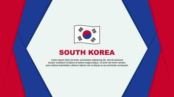 Süd Korea Flagge abstrakt Hintergrund Design Vorlage. Süd Korea Unabhängigkeit Tag Banner Karikatur Vektor Illustration. Süd Korea Hintergrund
