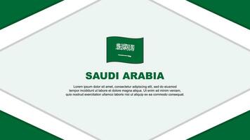 saudi arabien flagga abstrakt bakgrund design mall. saudi arabien oberoende dag baner tecknad serie vektor illustration. saudi arabien mall