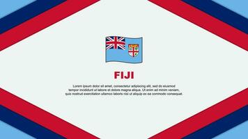 fiji flagga abstrakt bakgrund design mall. fiji oberoende dag baner tecknad serie vektor illustration. fiji mall
