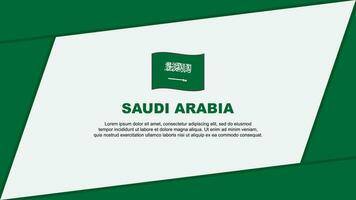 saudi arabien flagga abstrakt bakgrund design mall. saudi arabien oberoende dag baner tecknad serie vektor illustration. saudi arabien baner