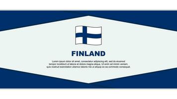 Finnland Flagge abstrakt Hintergrund Design Vorlage. Finnland Unabhängigkeit Tag Banner Karikatur Vektor Illustration. Finnland Vektor