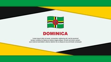 Dominica Flagge abstrakt Hintergrund Design Vorlage. Dominica Unabhängigkeit Tag Banner Karikatur Vektor Illustration. Dominica Vektor