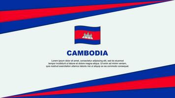 Kambodscha Flagge abstrakt Hintergrund Design Vorlage. Kambodscha Unabhängigkeit Tag Banner Karikatur Vektor Illustration. Kambodscha Design